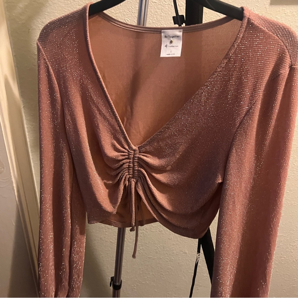 Longsleeve Shimmer Crop
